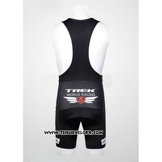 2012 Maillot Ciclismo Trek Blanc et Gris Manches Courtes et Cuissard